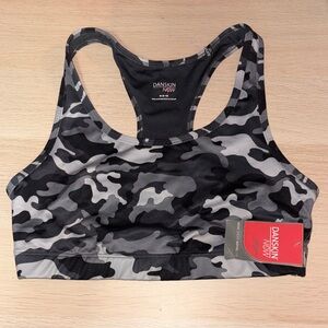 Danskin Now Camouflage Sports Bra - Black and Gray